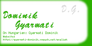 dominik gyarmati business card